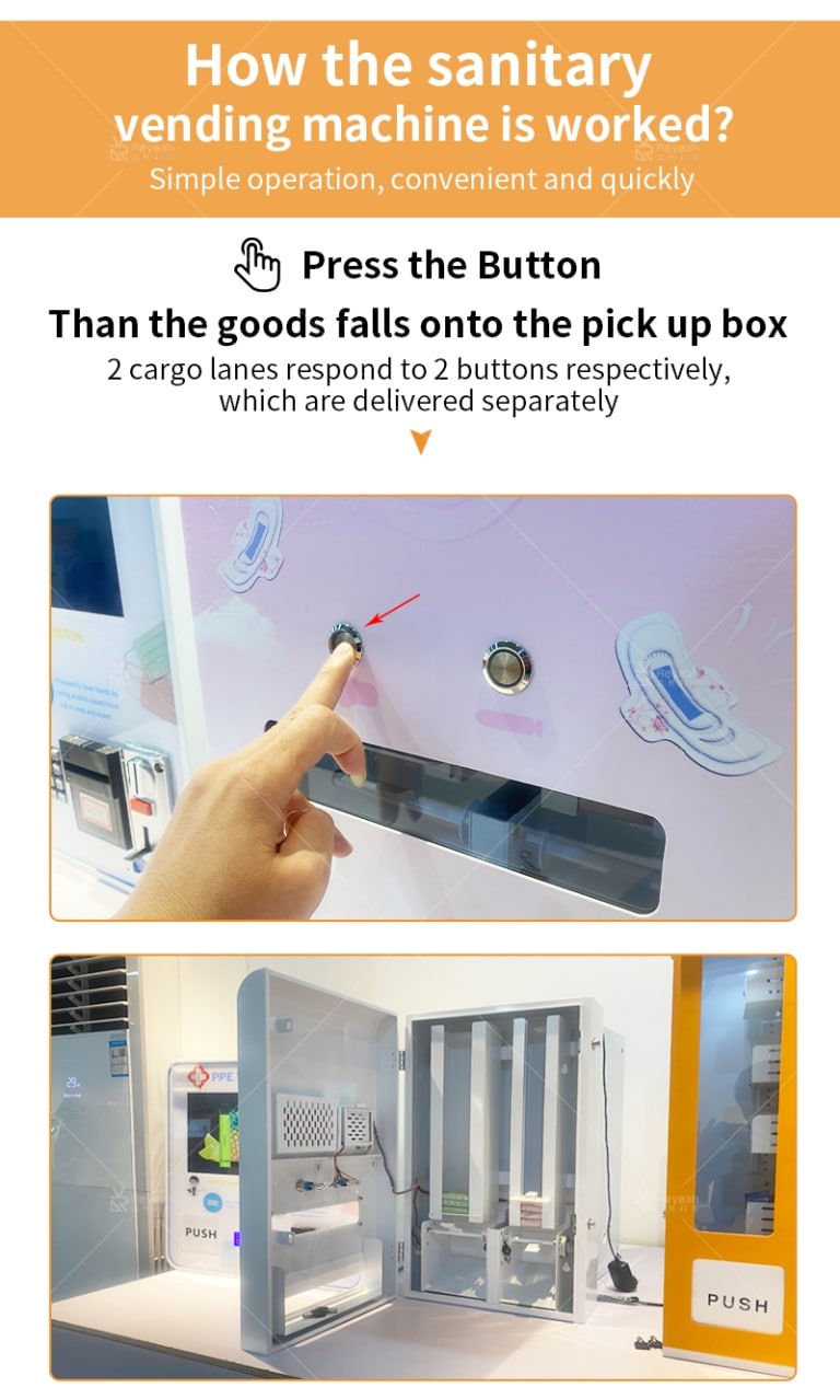 Battery Power Sanitary Napkin Vending Machine Reyeah